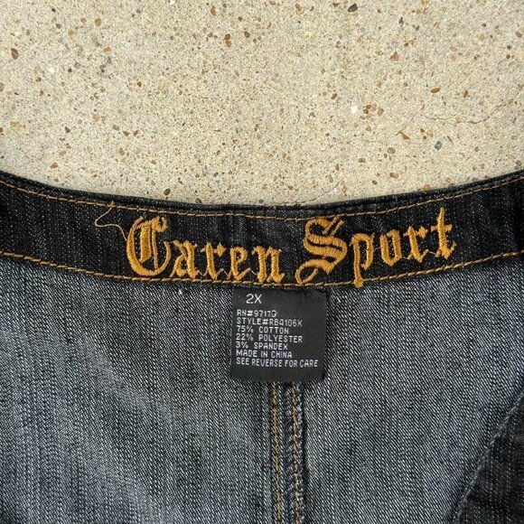 Y2k dark wash denim vest // plus size - Picture 3 of 5